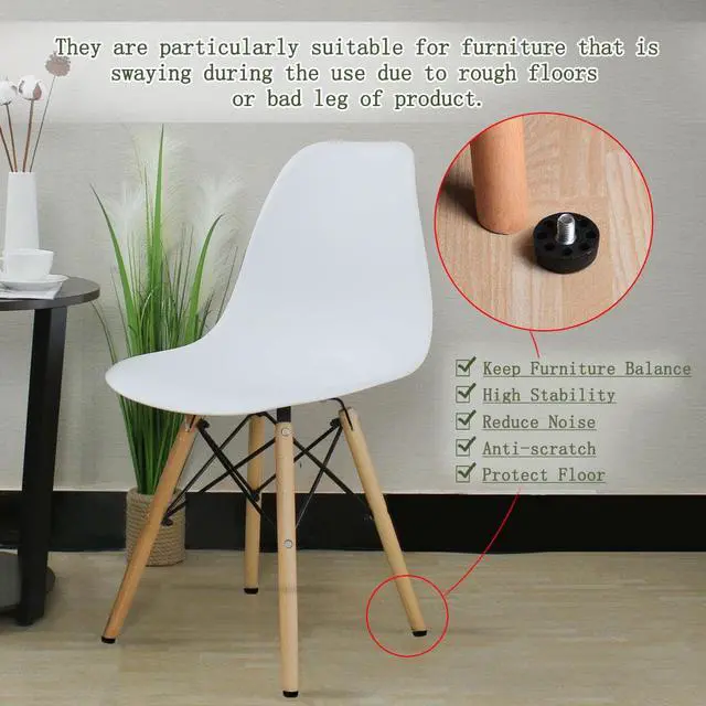 Alt view image 6 of 7 - M8 x 10 x 30mm Leveling Feet Adjustable Leveler Cover for Office Sofa Leg 20pcs