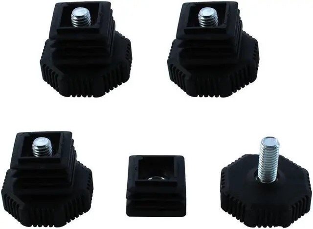 Main image of Leveling Feet 25 x 25mm Square Tube Inserts Furniture Adjustable Leveler 4 Sets