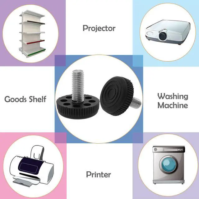 Alt view image 5 of 7 - M10x25x35mm Leveling Feet Adjustable Leveler for Home Desk Table Sofa Leg 12pcs