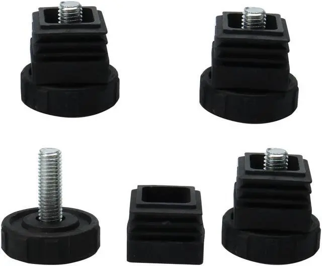 Main image of M10 Leveling Feet 30 x 30mm Square Tube Insert Adjustable Furniture Glide 4 Sets