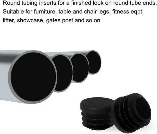 Alt view image 6 of 7 - 7/8" 0.87" OD Plastic Tube Insert Pipe 4pcs 0.75"-0.83" Inner Dia Home Table Cap