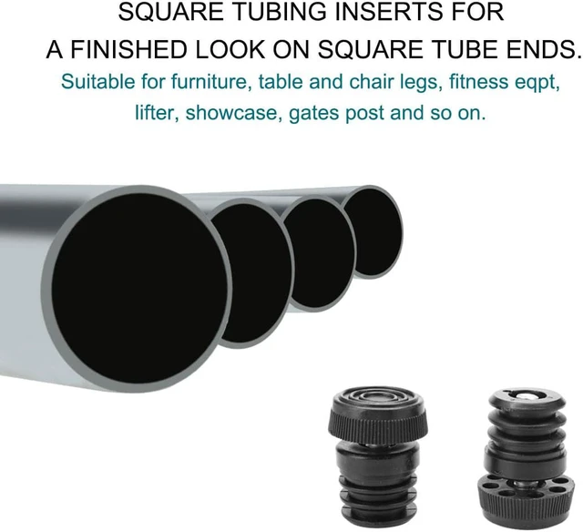 Alt view image 6 of 7 - Leveling Feet 1" 25mm OD Round Tube Insert Furniture Adjustable Leveler 10 Sets