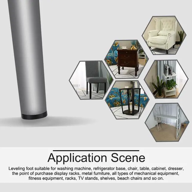 Alt view image 7 of 7 - Adjustable Feet 20 x 20mm Tube Inserts Furniture Table Glide 10 Sets
