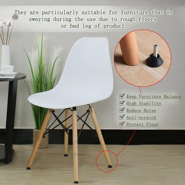 Alt view image 6 of 7 - M6 x 17 x 24mm Adjustable Leveling Feet Floor Protector for Desk Leg 4pcs