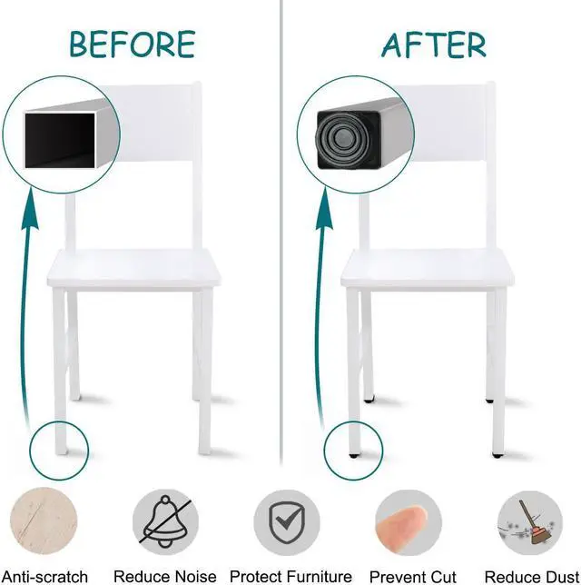 Alt view image 4 of 7 - Adjustable Leveling Feet 20 x 20mm Square Tube Insert Kit Furniture Glide 4 Sets