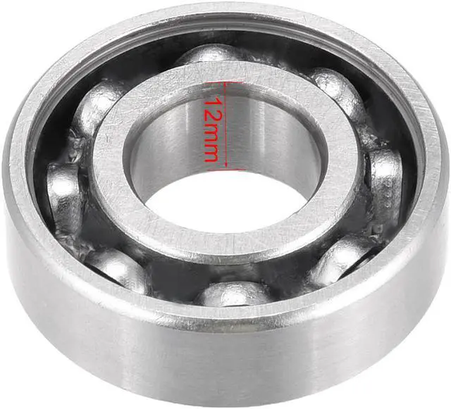 Alt view image 3 of 4 - 2pcs 17x40x12mm Chrome Steel Deep Groove Ball Bearing 6203RS Single Sealed