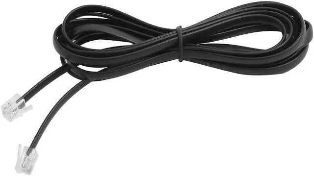 Main image of RJ12 6P6C Telephone Handset Receiver Extension Line Wire Cable Black 2.59M Long