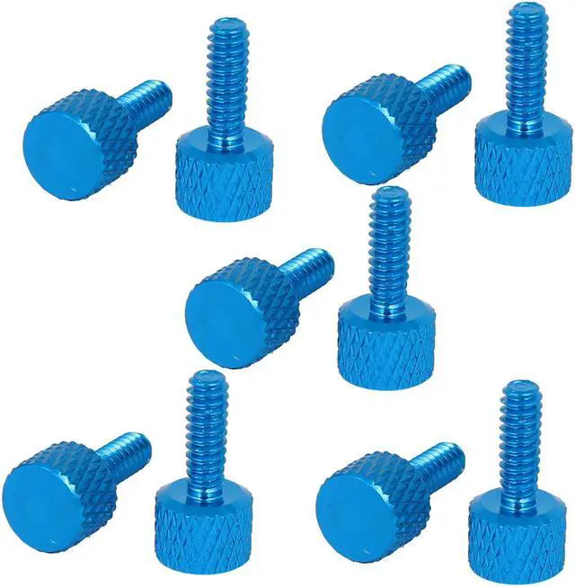 Main image of Computer Graphics Card Round Head Knurled Thumb Screws Sky Blue 6#-32 10pcs