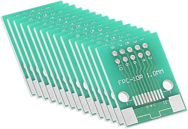 Main image of Unique Bargains FPC 10P 0.5 / FPC 10P-1 to DIP Adapter PCB Board SMD Converter 15pcs