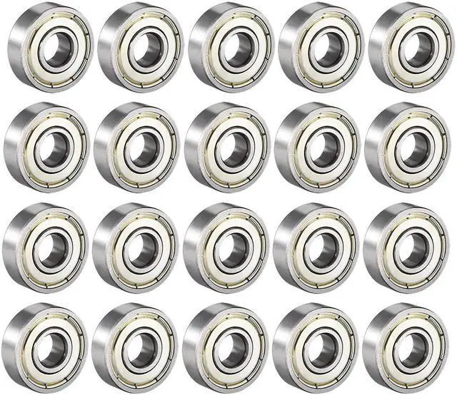 Main image of Deep Groove Ball Bearing 608ZZ Double Shield 8mmx22mmx7mm Carbon Steel 20pcs