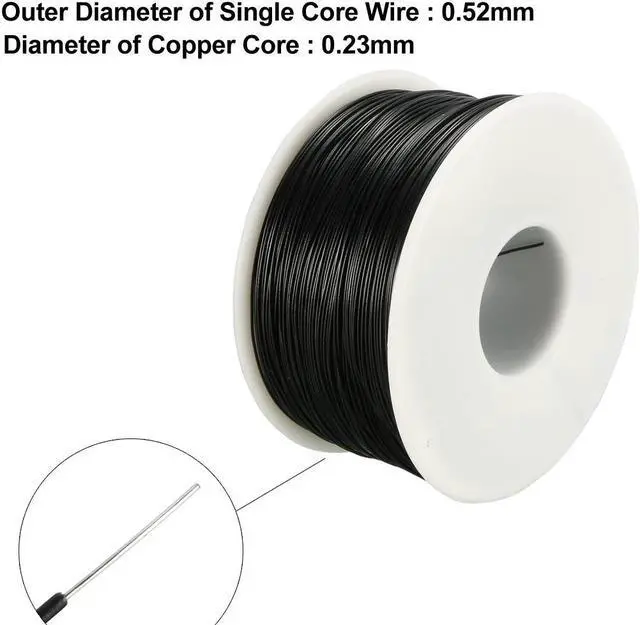 Alt view image 2 of 4 - 1000.7FT Breadboard Wrapping Wire PCB Solder Coated Tin Cable Black