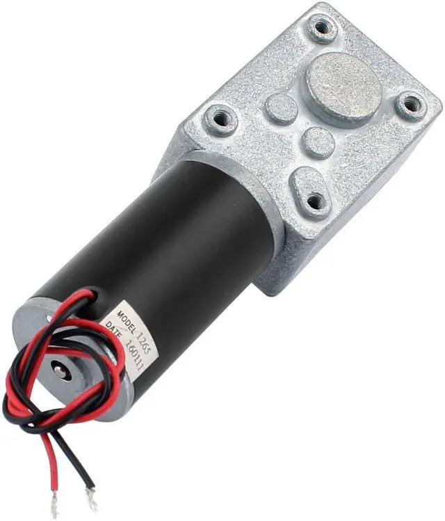 Alt view image 3 of 3 - DC 12V 30RPM 8mmx14mm D-Shape Shaft Electric Power Turbo Worm Geared Motor