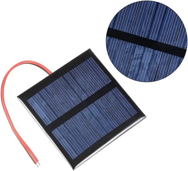 Alt view image 5 of 5 - 5Pcs 0.6W 5.5V Small Solar Panel Module DIY Polysilicon with 145mm Wire for Phone Toys Charger