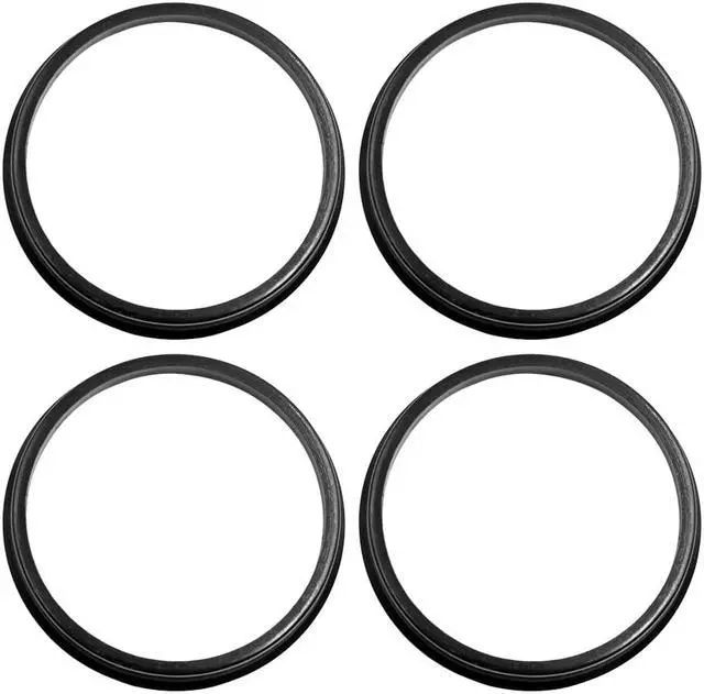 Alt view image 2 of 5 - 4pcs Black Plastic Car Wheel Bore Center Collar Hub Centric Ring 73.1-67.1mm