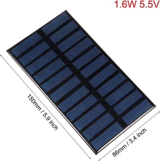 Alt view image 3 of 5 - 1.6W 5.5V Small Solar Panel Module DIY Polysilicon for Toys Charger
