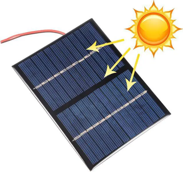 Alt view image 5 of 5 - 1.5W 12V Small Solar Panel Module DIY Polysilicon with 150mm Wire for Toys Charger