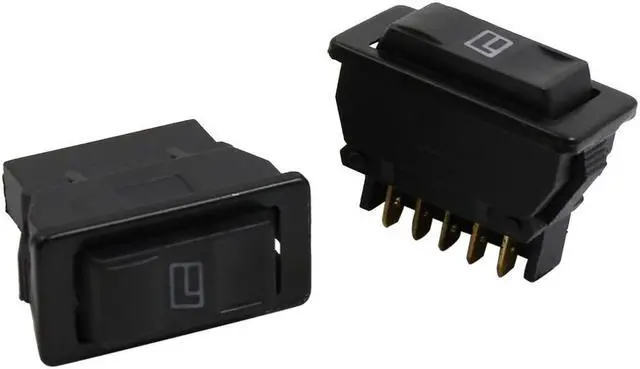 Alt view image 2 of 5 - Car Power Window Switch with Wiring Harness Socket Adapter 5 Pin 1 DC 12V 4 in 1