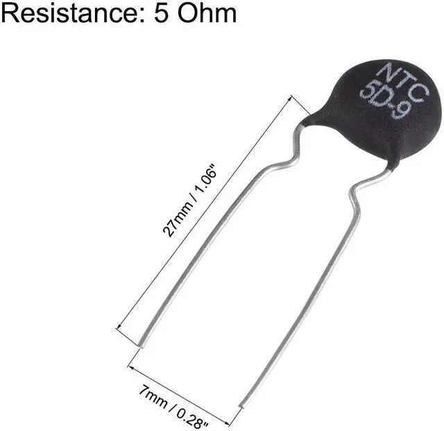 Alt view image 3 of 3 - NTC Thermistor Resistors 5D-9 3A 5 Ohm Inrush Current Limiter Temperature Sensors Pack of 20