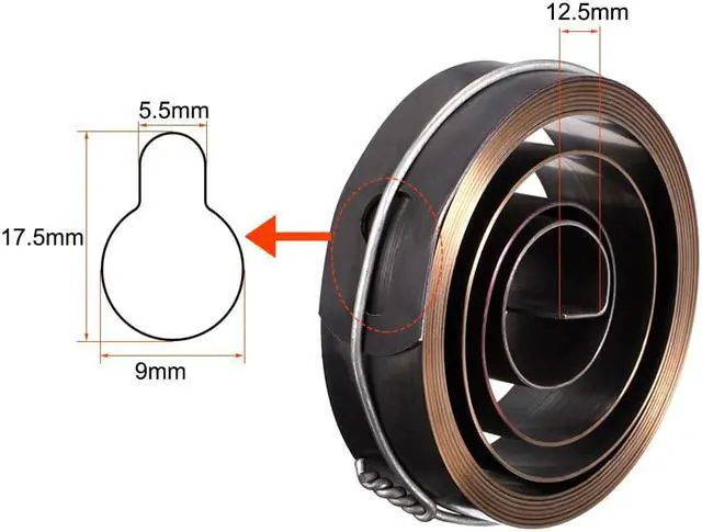 Alt view image 4 of 4 - Drill Press Spring Quill Feed Return Coil Spring 1800mm 68 x 19 x 0.7mm
