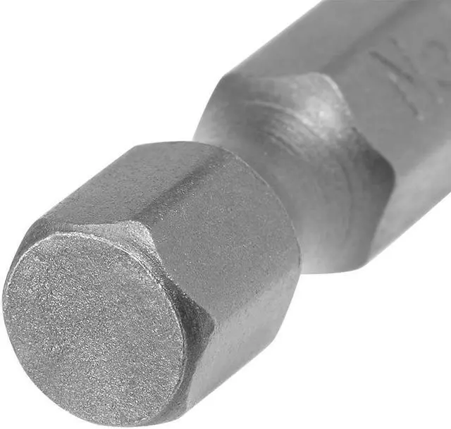 Alt view image 4 of 4 - 10Pcs 1/4" Hex Shank 50mm Length Magnetic SL4 Slot Head Screwdriver Bits S2 Alloy Steel