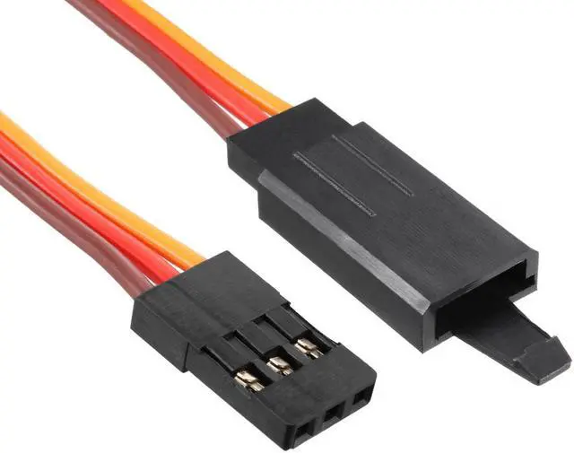 Main image of 10Pcs 19.7cm/7.76" Male to Female Lead Servo Extension Cable Cord Connectors, 22AWG 60-Cores Wire for RC Futaba JR Servo
