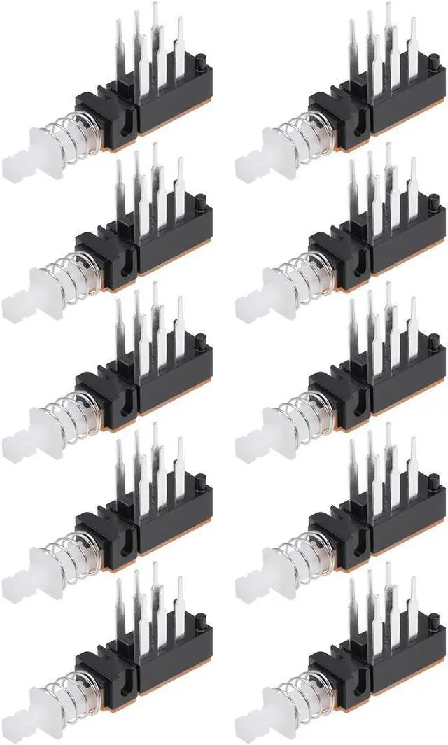 Main image of Push Button Switch DPDT 6 Pin 1 Position Self-Locking 10pcs