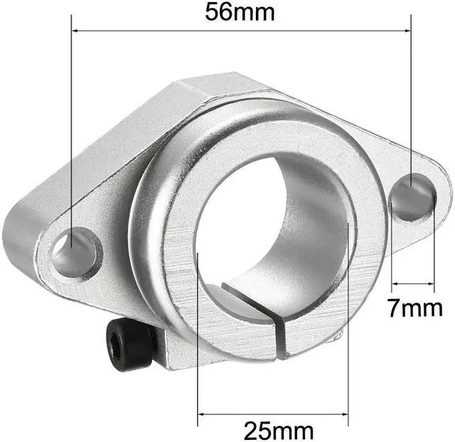 Alt view image 3 of 4 - SHF25 Aluminum Linear Motion Rail Clamping Rod Rail Guide Support for 25mm Diameter Shaft