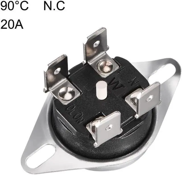 Alt view image 2 of 3 - KSD302T Thermostat, Temperature Control Switch 90°C 20A Manual Reset N.C 6.3mm Pin