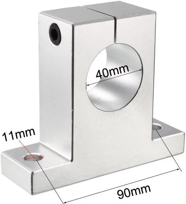 Alt view image 3 of 3 - SK40 Aluminum Linear Motion Rail Clamping Rod Rail Guide Support for 40mm Diameter Shaft