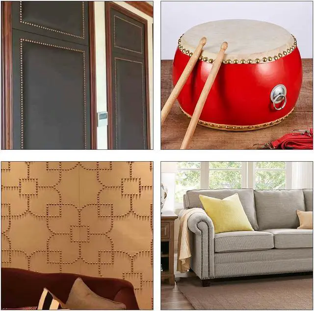 Alt view image 4 of 4 - Upholstery Nails Tack 11mm Head Dia Stainless Steel Round Thumb Push Pins 50 Pcs