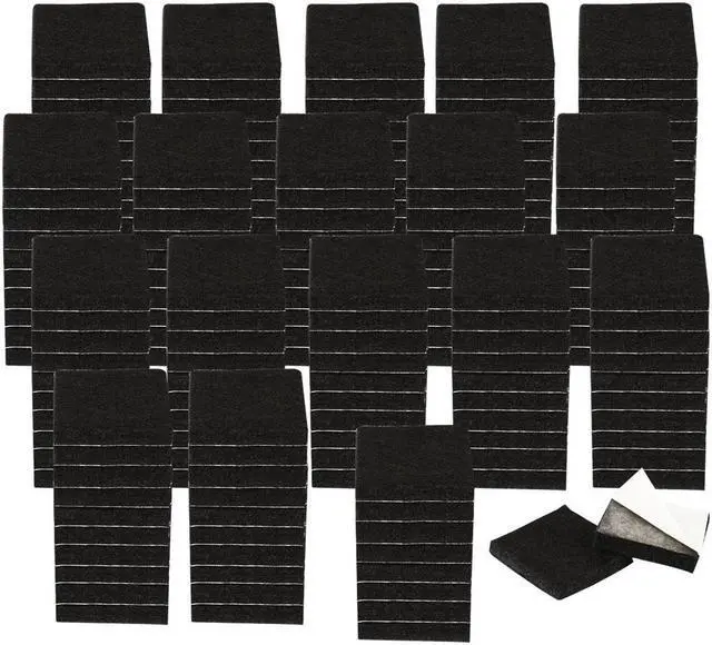 Main image of 180pcs Furniture Felt Pads Square 3/4" Anti-slip Prevent Scratch Pads for Sofa Cabinet Chair Feet Floor Protector Black