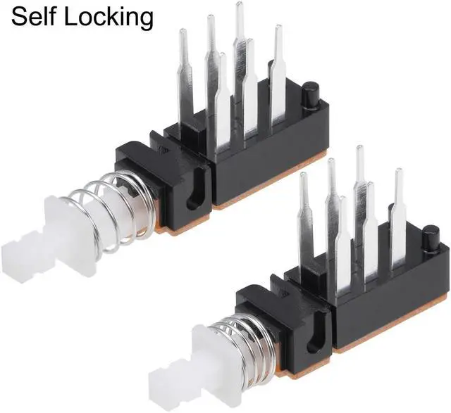 Alt view image 2 of 4 - Push Button Switch DPDT 6 Pin 1 Position Self-Locking 10pcs