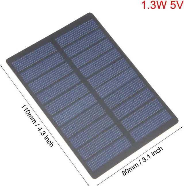 Alt view image 3 of 6 - 5Pcs 1.3W 5V Small Solar Panel Module DIY Polysilicon for Toys Charger