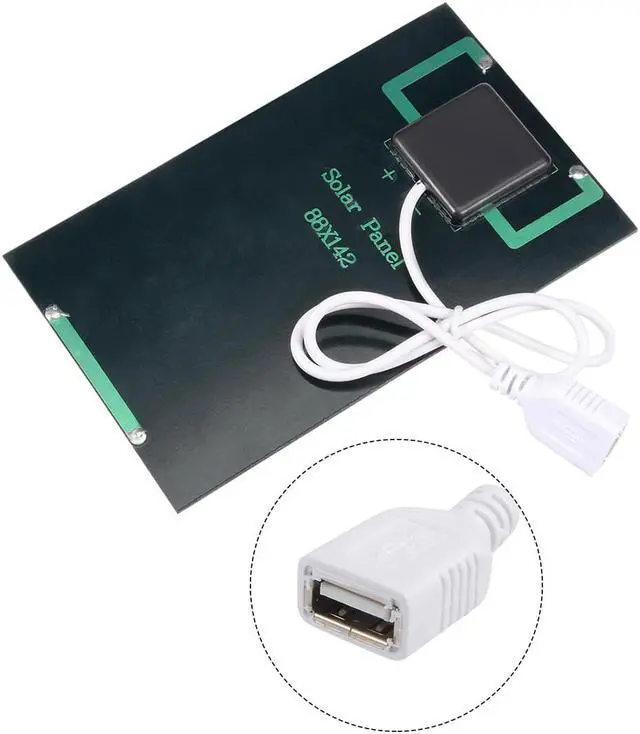 Alt view image 3 of 5 - 2W 5V Mini Solar Panel Module DIY Polysilicon with 455mm Wire for Toys Charger