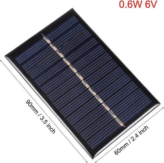 Alt view image 2 of 5 - 0.6W 6V Small Solar Panel Module DIY Polysilicon for Toys Charger 5Pcs