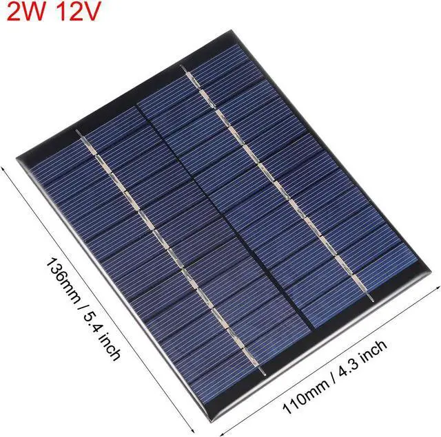 Alt view image 3 of 7 - 2W 12V Small Solar Panel Module DIY Polysilicon for Toys Charger