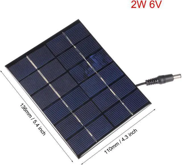 Alt view image 2 of 5 - 2W 6V Small Solar Panel Module DIY Polysilicon with 250mm Wire