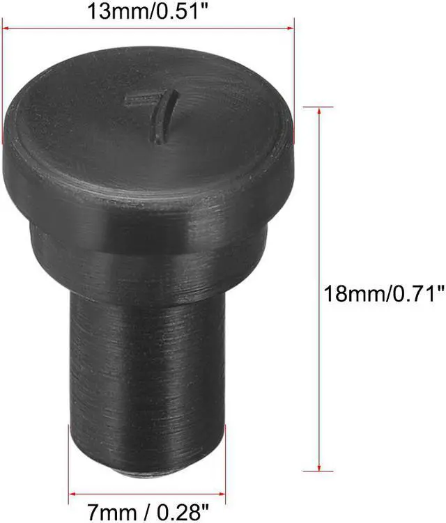 Alt view image 2 of 3 - Rubber Stopper , SPR-070 EPDM 7mm Dia Seal Hole Insert Stopper Black for Cable Gland , 5pcs