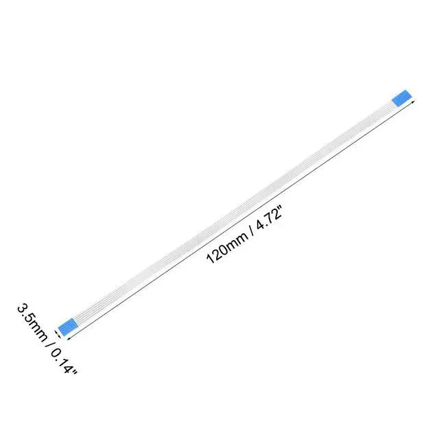 Alt view image 2 of 5 - Flexible Flat Cable, 5 Pins 0.5mm Pitch 120mm FPC FFC Flexible Ribbon Cable for LCD TV Car Audio DVD Player Laptop 20Pcs (A Type)