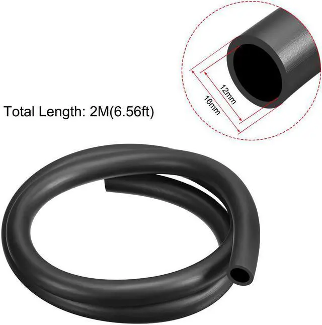 Alt view image 2 of 2 - Fuel Line Hose,NBR,12mm ID x 16mm OD,2M/6.56FT,Diesel Petrol Water Hose Engine Pipe Tubing