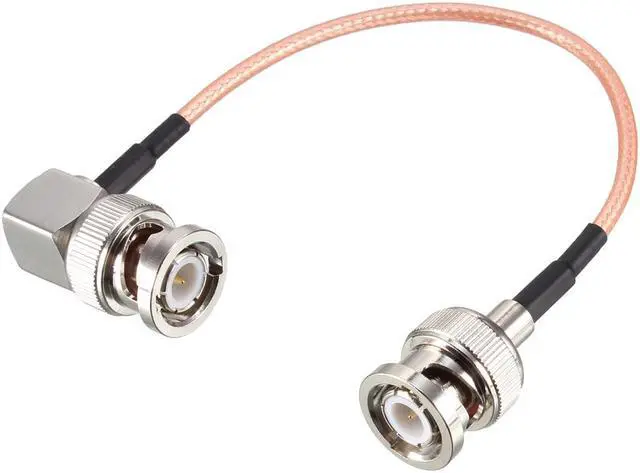 Main image of BNC Male to BNC Male Right Angle Coax Cable RG316 RF Coaxial Cable 0.5 ft
