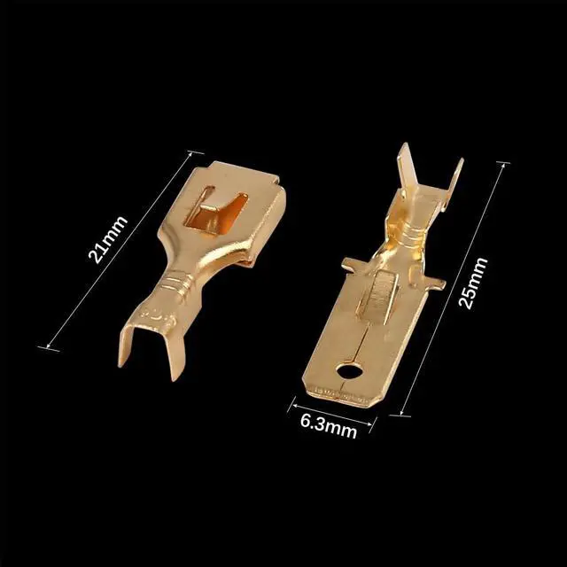 Alt view image 4 of 5 - 10 Sets 4 Pin Car Electrical Wire Connector Male Female Housing Terminal 6.3mm