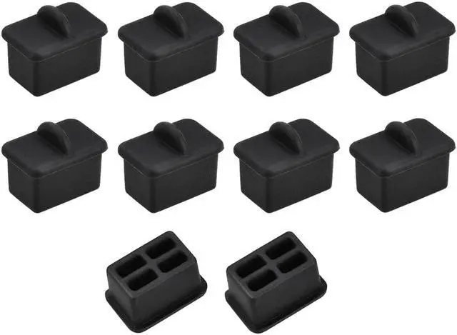 Alt view image 6 of 7 - SFP-A Port Anti-Dust Stopper Cap Cover Black Silicone 10pcs
