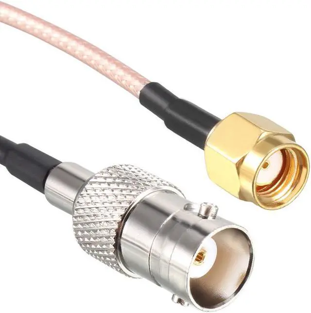 Alt view image 3 of 4 - BNC Bulkhead Female to RP-SMA Male RG316 RF Coaxial Cable 0.66-feet 2pcs