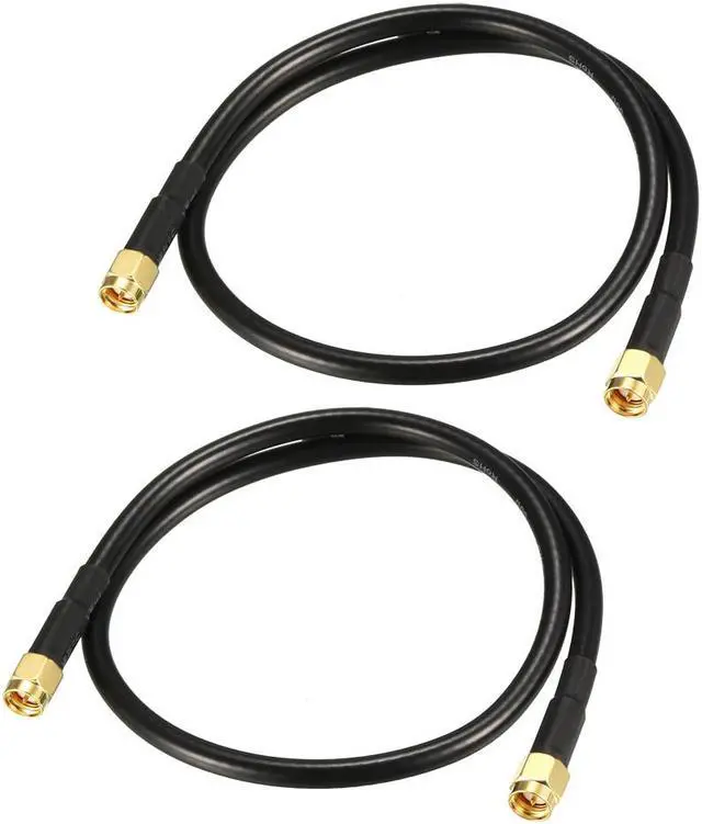 Main image of Antenna Extension Cable SMA Male to SMA Male Coaxial Cable RG58 50 Ohm 1 ft 2pcs