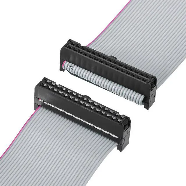 Alt view image 5 of 5 - IDC Wire Flat Ribbon Cable FC/FC Connector A-type 30 Pins 2.54mm Pitch 1m Length Gray