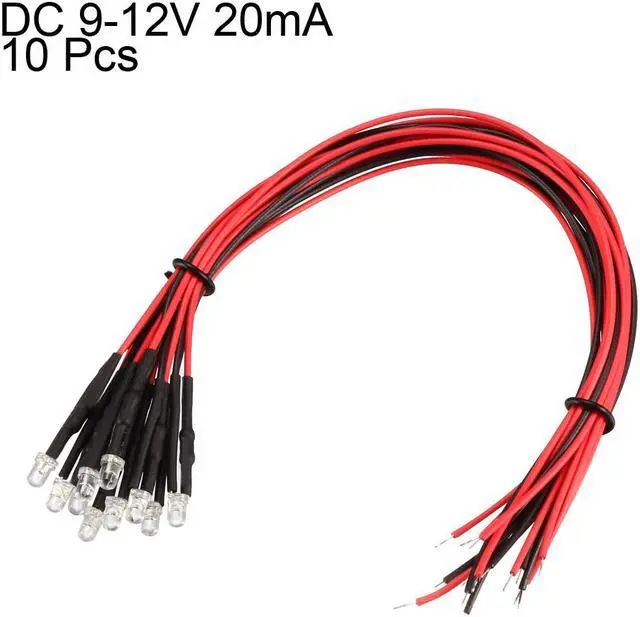 Alt view image 3 of 5 - Prewired LED Light , DC 9-12V 20mA - 3mm Blue Pre-Wired Round Top Bulb Lamp for DIY Boat Parties ( 10PCS )