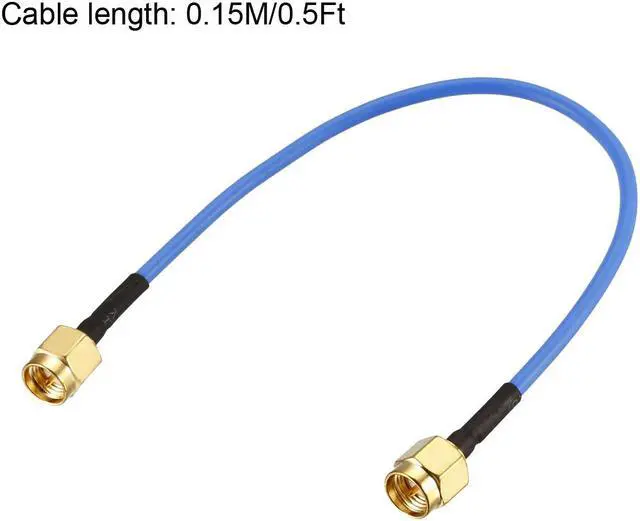 Alt view image 4 of 4 - SMA Male to SMA Male Coaxial Cable 50 ohm 0.15M/0.5Ft RG405 2pcs