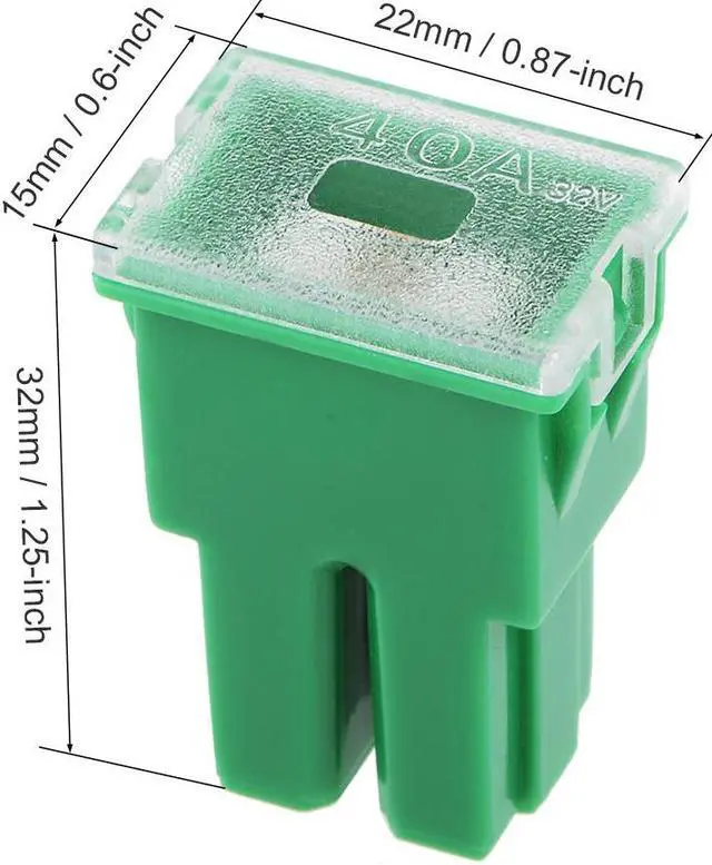 Alt view image 2 of 3 - Automotive Mini Cartridge Fuse 32V 40A Female Terminal J Case Box for Car Truck Vehicle 5pcs