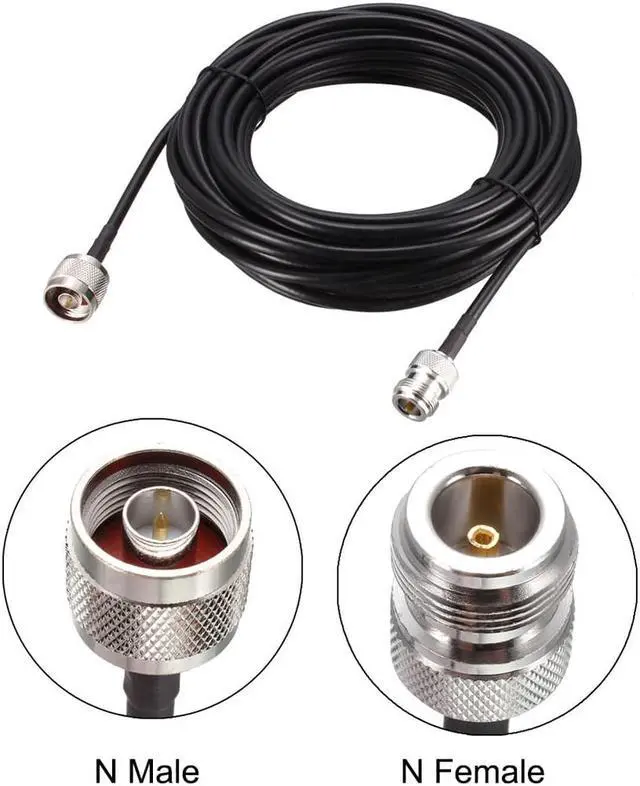 Alt view image 2 of 4 - RF Coax Cable N-Male to N-Female Low Loss Coaxial Cable 32.8 ft